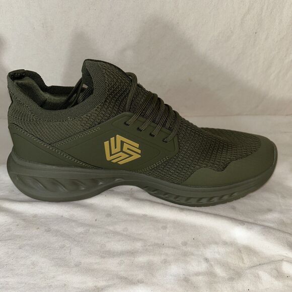 Womens Slip On Walking Shoes Gym Sneakers 10.5 Army Green - Picture 4 of 12